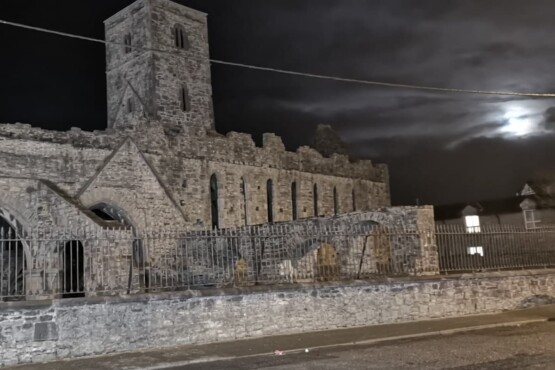 Sligo Abbey by night